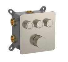 Смеситель для душа AQUAme AQM8812BN с термостатом цвет Шлифованный никель