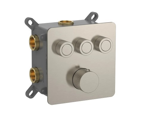 Смеситель для душа AQUAme AQM8812BN с термостатом цвет Шлифованный никель