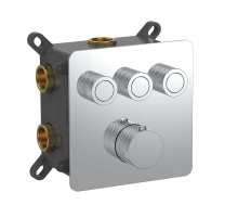 Смеситель для душа AQUAme AQM8812CR с термостатом цвет Полированный хром