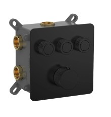 Смеситель для душа AQUAme AQM8812MB с термостатом цвет Матовый черный