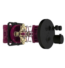 Смеситель для душа AQUAme AQM8802MB с термостатом Черный матовый