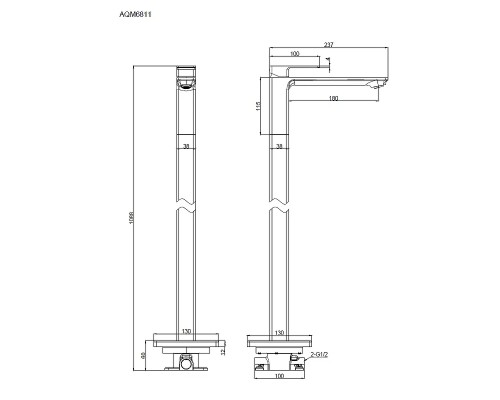 Смеситель для раковины AQUAme Savona AQM6811CR цвет Хром