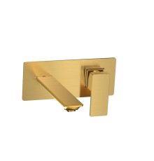 Смеситель для раковины AQUAme Savona AQM6815BG цвет Золото шлифованное