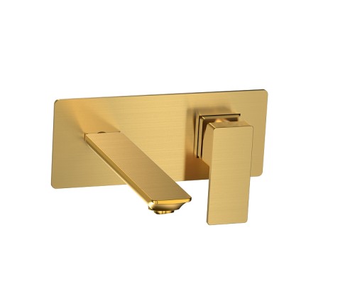 Смеситель для раковины AQUAme Savona AQM6815BG цвет Золото шлифованное