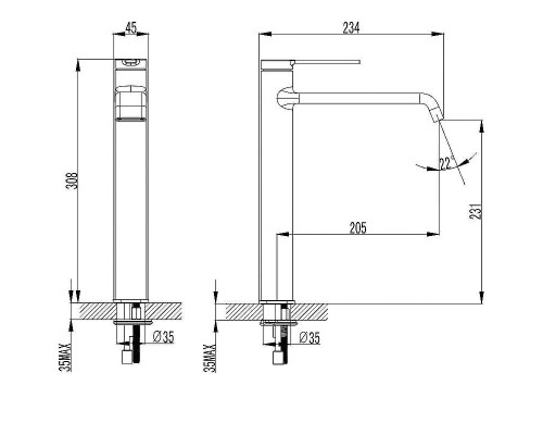 Смеситель для раковины AQUAme Asti AQM6414GM Оружейный металл