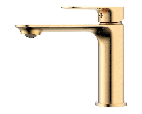 Смеситель для раковины AQUAme Monza AQM6310BG Шлифованное золото