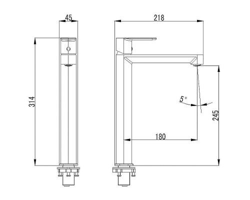 Смеситель для раковины AQUAme Parma AQM6614CR Хром