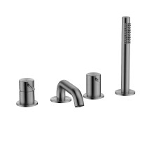 Смеситель на борт ванны AQUAme Siena AQM6219GM цвет Оружейная сталь