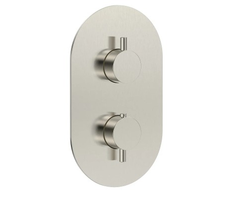 Смеситель для душа AQUAme Siena AQM8806BN с термостатом цает Никель шлифованный