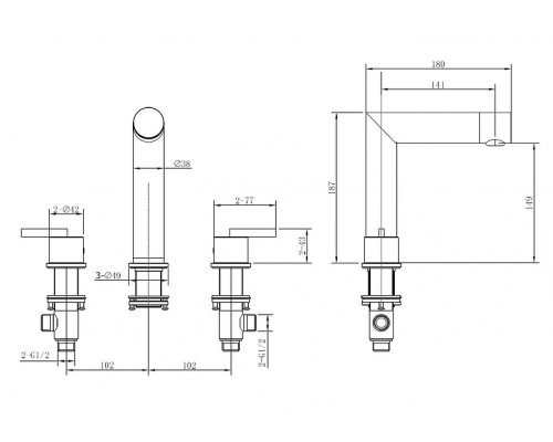 Смеситель для раковины Abber Perfekte 316 AF8A08BST цвет Сталь брашированная