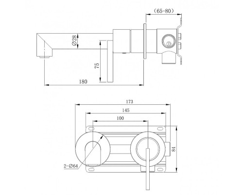 Смеситель для раковины Abber Perfekte 316 AF8A12BG цвет Золото брашированное