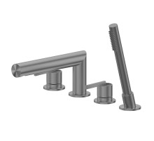 Смеситель на борт ванны Abber Perfekte 316 AF8A13BGG цвет Оружейная сталь брашированная