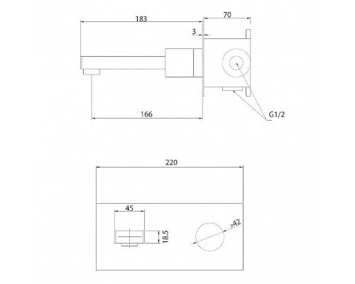 Смеситель для раковины Abber Rund AF8712 Хром