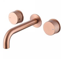 Смеситель для раковины Abber Wasser Kreis AF81122MRG Розовое золото матовое