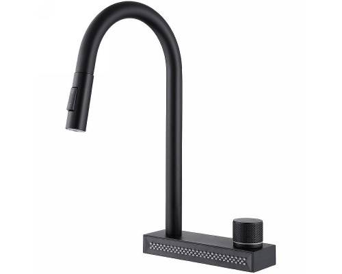 Смеситель для кухни Abber Wasser Kreis AF8114B Черный матовый