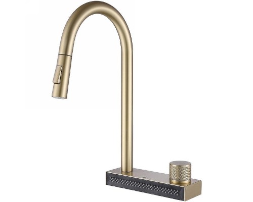 Смеситель для кухни Abber Wasser Kreis AF8114G Золото матовое