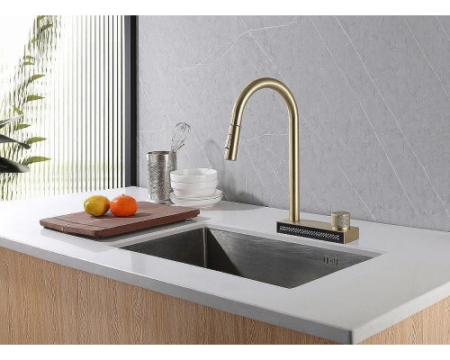 Смеситель для кухни Abber Wasser Kreis AF8114G Золото матовое