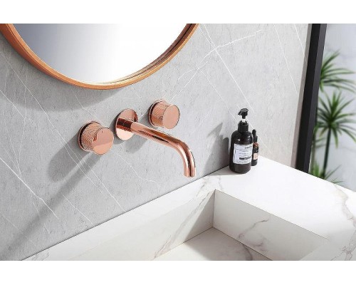 Смеситель для раковины Abber Wasser Kreis AF81122RG Розовое золото