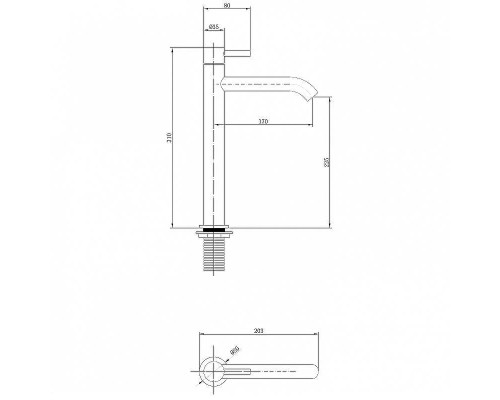 Смеситель для раковины Abber Wasser Kreis AF8111 Хром