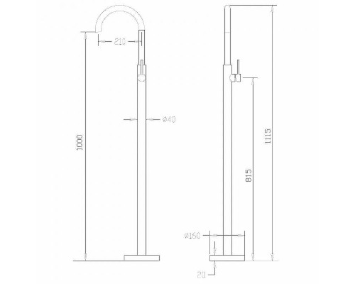 Смеситель для раковины Abber Wasser Kreis AF8141G Золото матовое