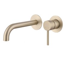 Смеситель для раковины Abber Wasser Kreis AF8112G Золото матовое