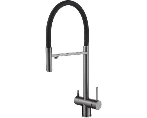 Смеситель для кухни Abber Wasser Kreis AF81141NG Никель Черный матовый