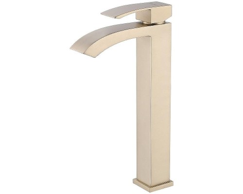 Смеситель для раковины Abber Wasserfall AF8611G Золото матовое