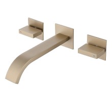 Смеситель для раковины Abber Wasserfall AF8612G Золото матовое