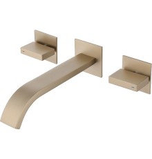 Смеситель для раковины Abber Wasserfall AF8612G Золото матовое