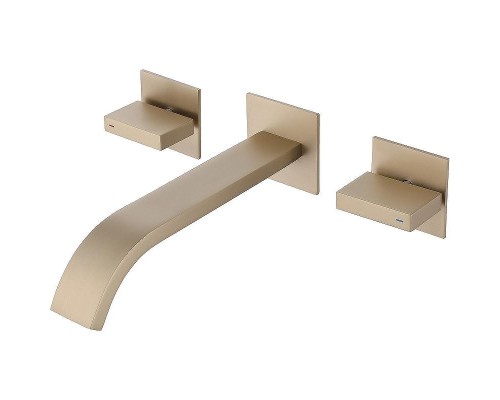 Смеситель для раковины Abber Wasserfall AF8612G Золото матовое