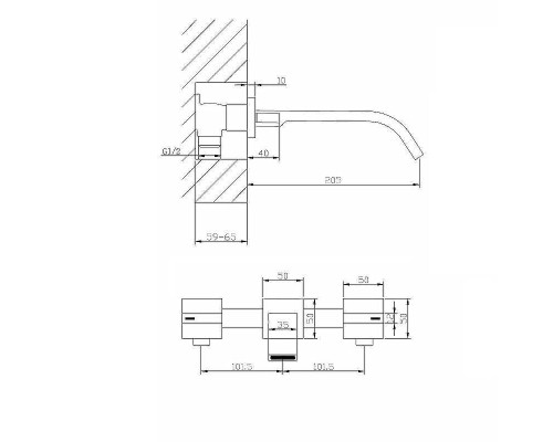 Смеситель для раковины Abber Wasserfall AF8612G Золото матовое