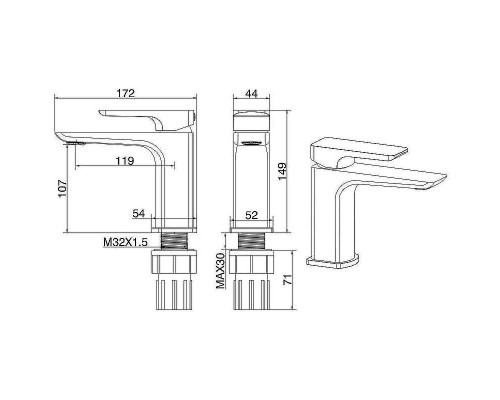 Смеситель для раковины Allen Brau Infinity 5.21001-00 Хром