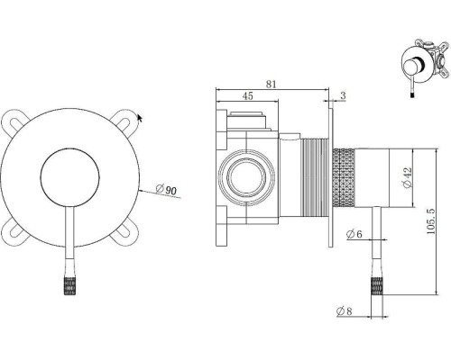 Смеситель для душа Allen Brau Priority 5.31C12-BN цвет Никель