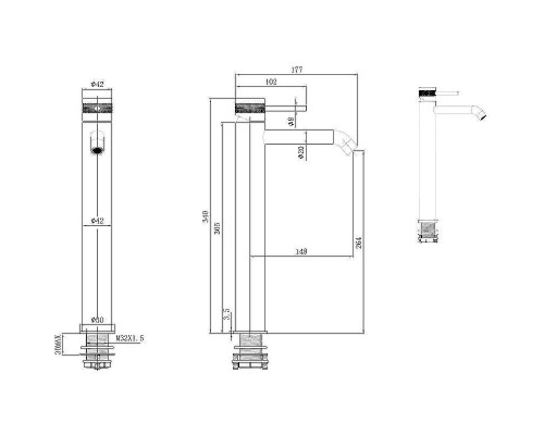 Смеситель для раковины Allen Brau Priority 5.31A02-MG Графит брашированный
