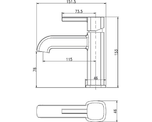 Смеситель для раковины Aquanet Minima AF130-10C 261813 Хром