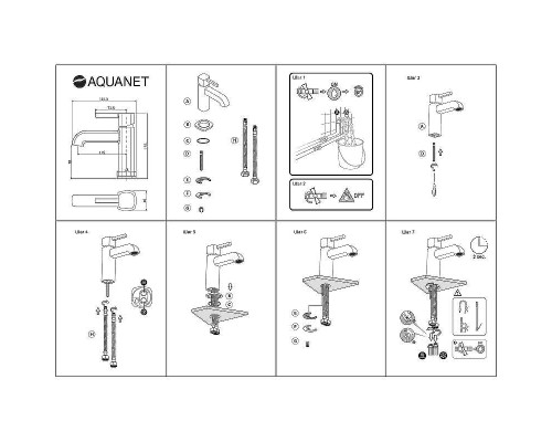 Смеситель для раковины Aquanet Minima AF130-10C 261813 Хром