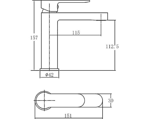 Смеситель для раковины Aquanet Passion AF300-10B 243293 Черный