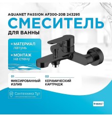 Смеситель для ванны Aquanet Passion AF300-20B 243295 Черный