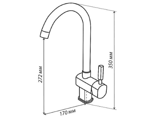 Смеситель для кухни Aquaton Лиам 1AX003FCXX230 Серый