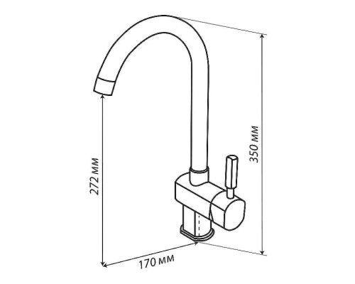 Смеситель для кухни Aquaton Лиам 1AX003FCXX280 Кофе
