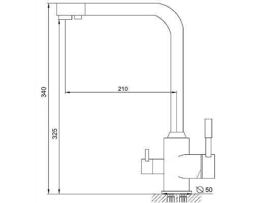 Смеситель для кухни Aringa Гранде AR02016BL Черный
