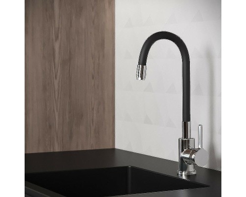 Смеситель для кухни Aringa Твид AR02023BL Хром Черный