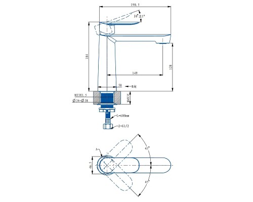 Смеситель для раковины Arrow AMP11866CP цвет Хром
