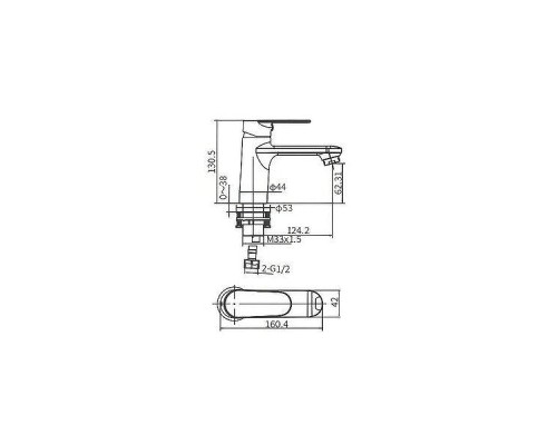 Смеситель для раковины Arrow AHMP4113CP цвет Хром