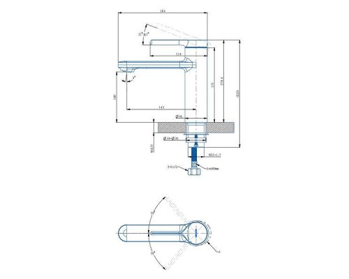 Смеситель для раковины Arrow N11M6071CP цвет Хром