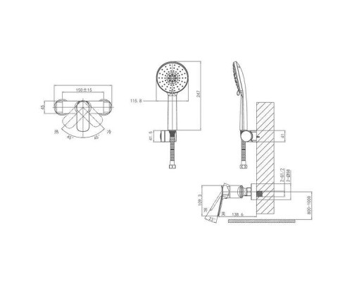 Смеситель для душа Arrow AG3503CP цвет Хром