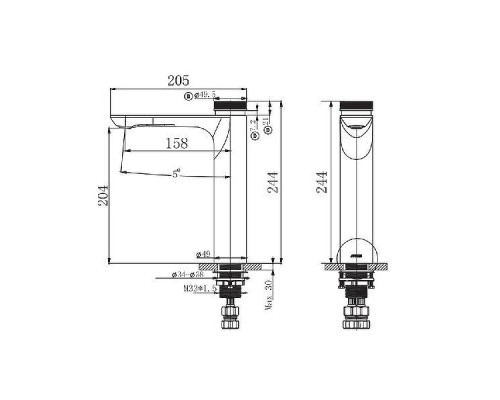 Смеситель для раковины Arrow AMP11872-1AGG цвет Серый