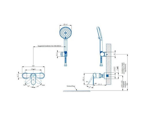 Смеситель для душа Arrow AHGQ35013CP цвет Хром