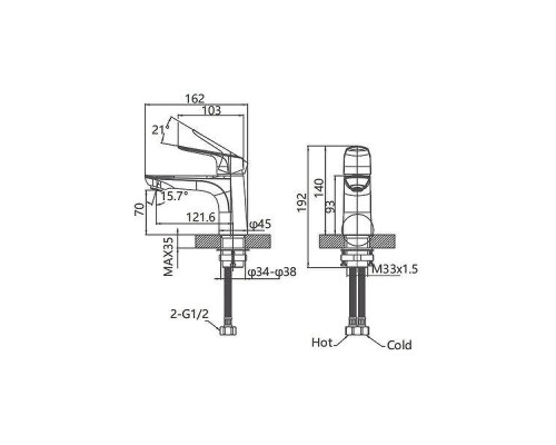 Смеситель для раковины Arrow AG4137CP цвет Хром