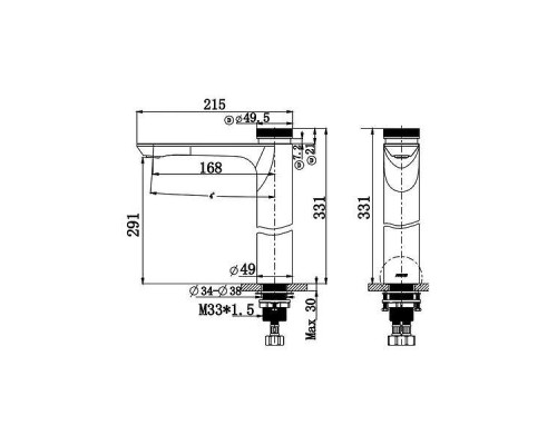 Смеситель для раковины Arrow AMP11872-1CP цвет Хром